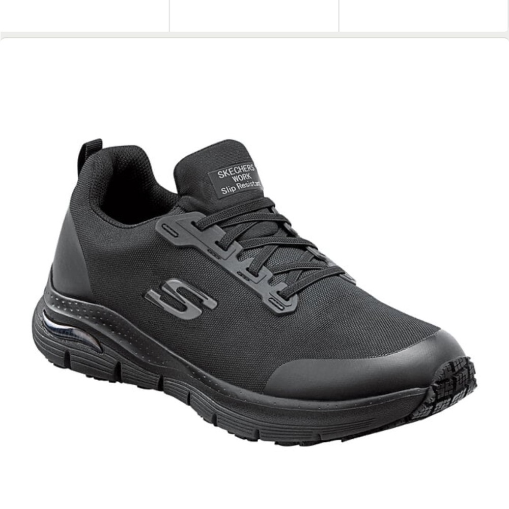 Skechers Men's Black Slip-Resistant Sneakers